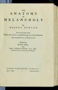 Cover: The Anatomy of Melancholy by Robert Burton